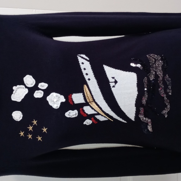 ⚓RARE Tommy Hilfiger⚓ - Steam Boat Sequin Sweater - Picture 5 of 13